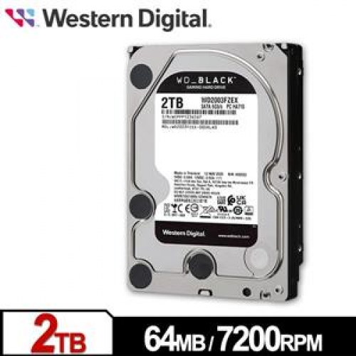 WD2003FZEX 黑標 2TB 3.5吋電競硬碟/010124