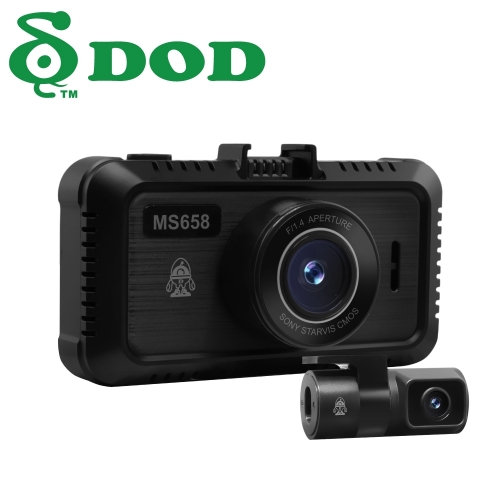 DOD MS658 雙SONY STARVIS F/1.4極光圈 GPS/5G WIFI/ 前後60fps 雙鏡行車記錄器-億碩資訊