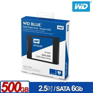 WD SSD 500GB 2.5吋 3D NAND固態硬碟(藍標5年保固)/102520