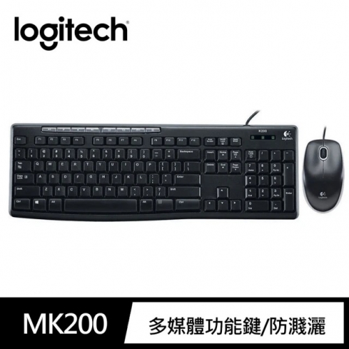 羅技 MK200 USB有線鍵...