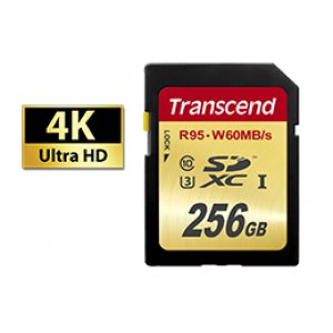 【限網路訂購價】創見TS256GSDU3 256GB SDXC UHS-I U3記憶卡