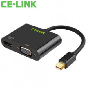 CE-LINK Mini DP轉VGA/HDMI二合一轉換器