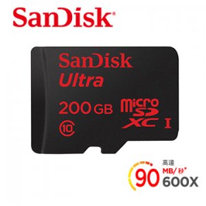 SanDisk Ultra microSD UHS-I 200GB 記憶卡 (公司貨) 90MB/s