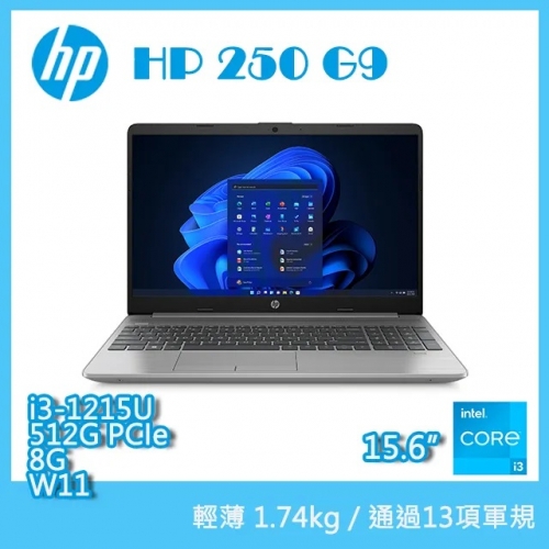 HP 惠普Essential 250 G9 15.6吋商用筆電銀色(i3-1215U/16G/512GB SSD/W11)